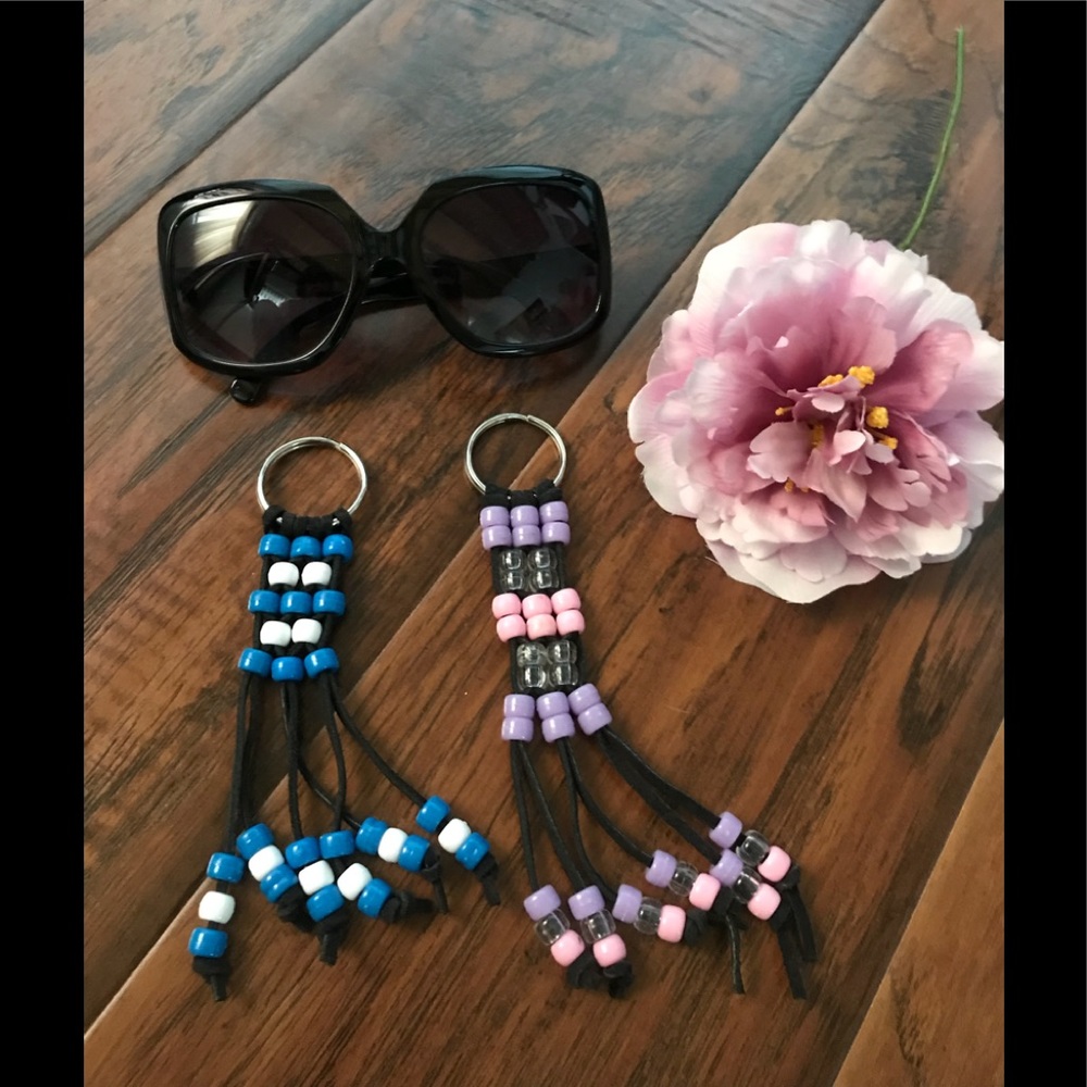 NWOT Handmade beaded key chain